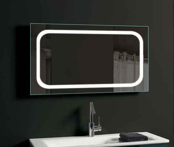 LED Lighted Bathroom Mirrors With Border