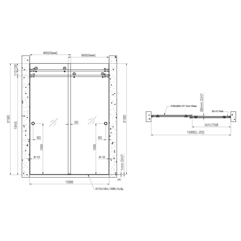 Shower Door Drawings - Building Supply Company