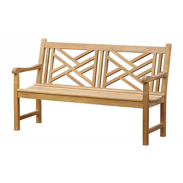 Carved Teak Bench 22