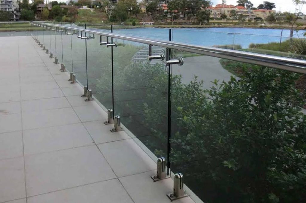 Interior and Exterior Glass Panel Railing